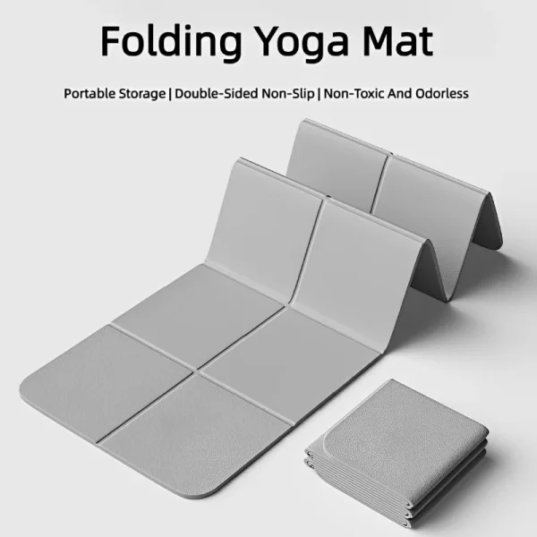 Foldable Yoga Mat Eco Friendly Tpe Folding Travel Fitness Exercise Double Sided Non-Slip For Pilates & Floor Workouts - Image 4